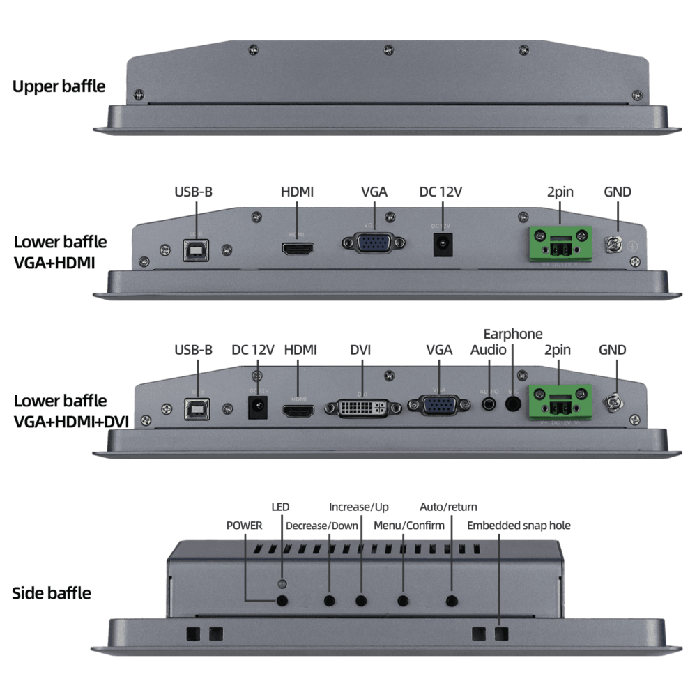 10.4寸电阻触摸屏工业显示器 SCD-A104SZ - 图片 8