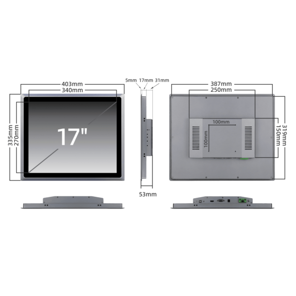 17寸电阻屏嵌入式工业显示器 SCD-A170SZ - 图片 4