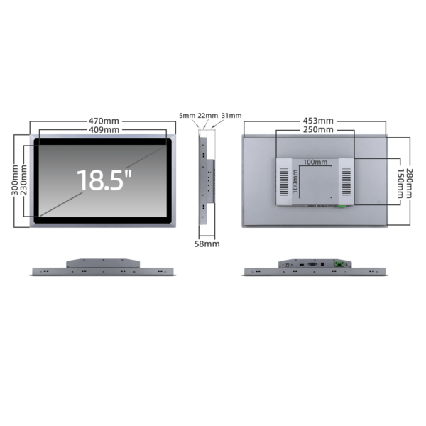 18.5寸桌面式电容屏工业显示器 SCD-A185WR - 图片 6